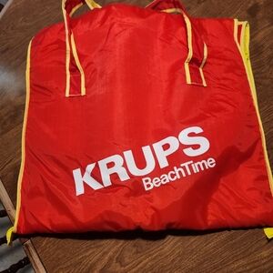 Krups BeachTime Red Beach Mat Foldup  Bag